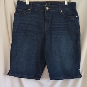 Gloria Vanderbilt Dark Blue Denim Women's Bermuda Shorts
